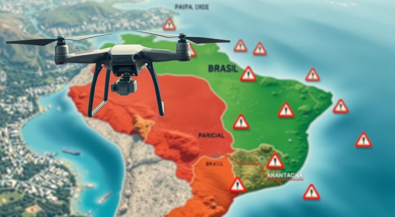 Onde é proibido voar drone no Brasil